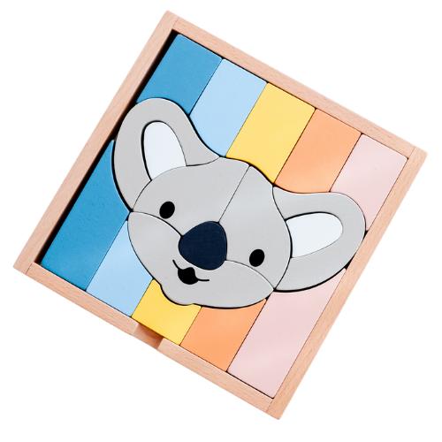 Stellavan & Papa - 3-in-1 Small Block Puzzle, Koala