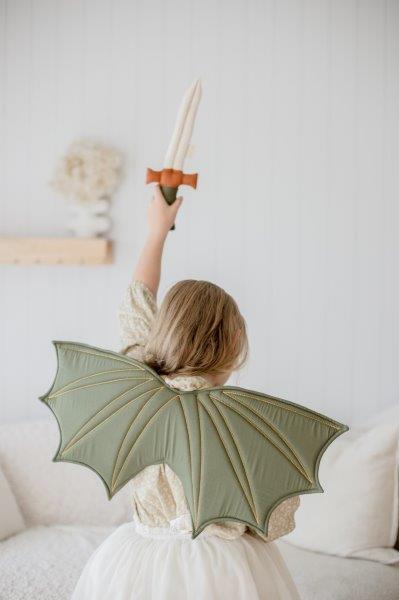 Fabelab - Dress up - Wings - Dragon Green, 65 cm