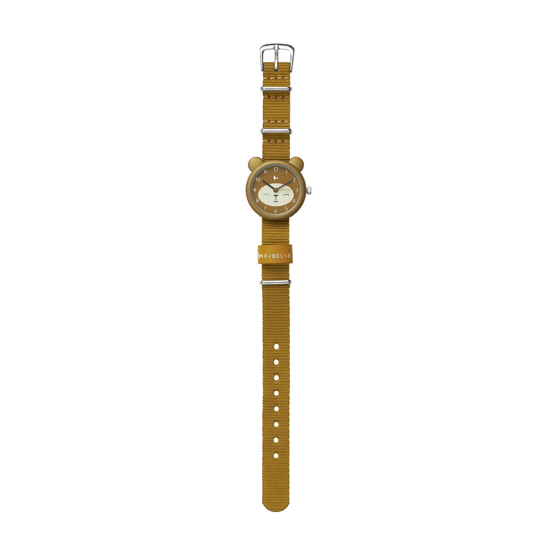 Fabelab Kids Watch - Bear - Ochre