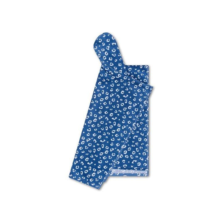 Swim Essentials Luxe Beach Towel, Blue Leopard