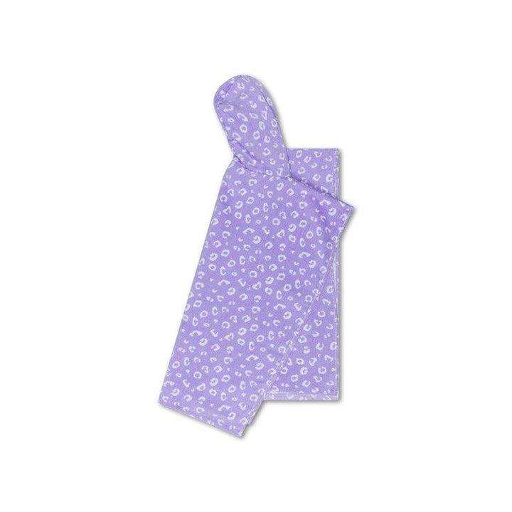 Swim Essentials Luxe Beach Towel - Lilac Leopard, 135 x 65 cm