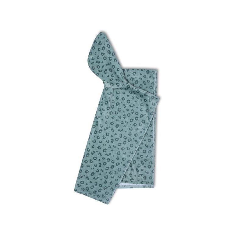 Swim Essentials Luxe Beach Towel, Green Leopard