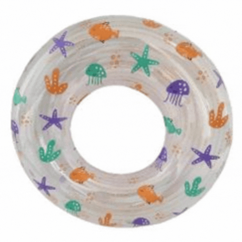 Swim Essentials Inflatable Swim Ring - Marine Magic Transparent, 55 cm