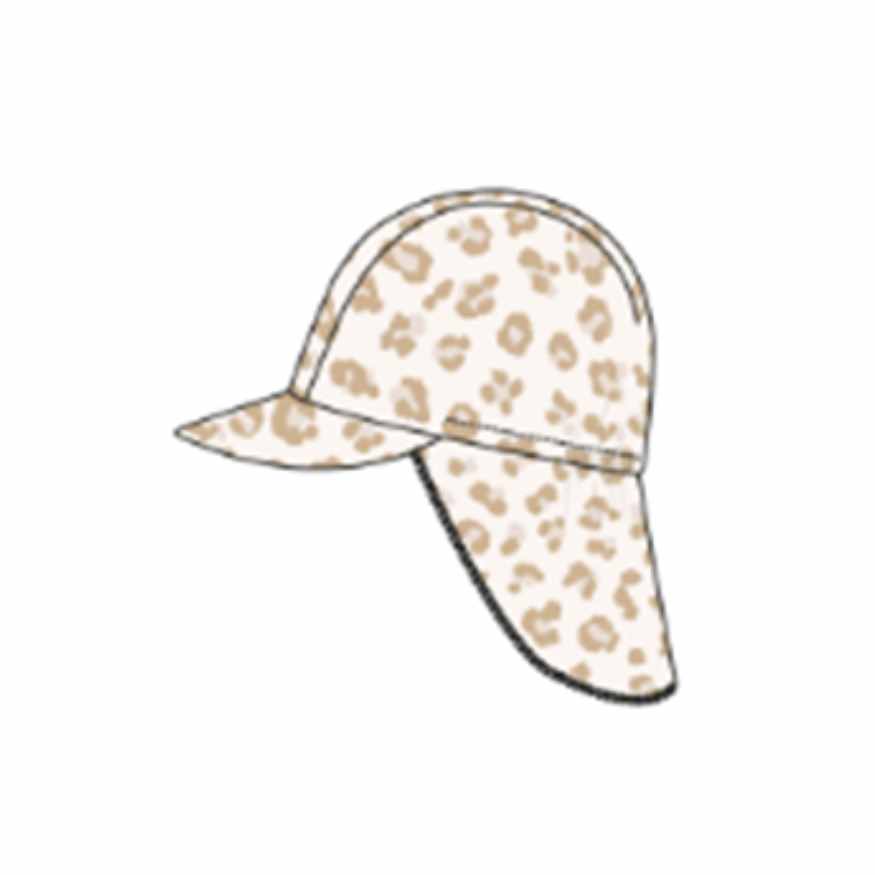 Swim Essentials UV Swim Hat, Beige Leopard