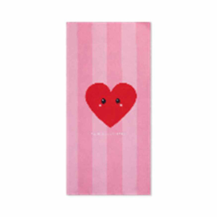 Swim Essentials Luxe Recycled Microfiber Beach Towel, Hearts Red