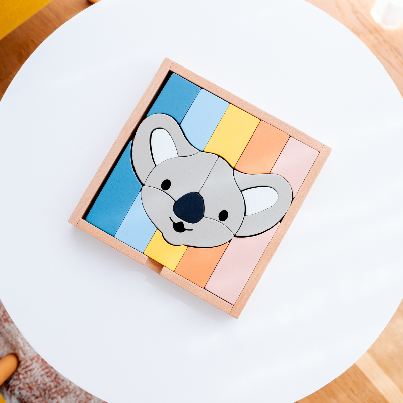 Stellavan & Papa - 3-in-1 Small Block Puzzle, Koala