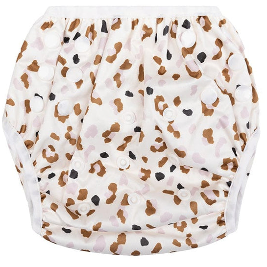 Swim Essentials Swim Nappy OSFA, Khaki Leopard