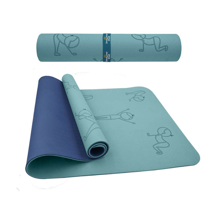 Imagine That Sun Salutation Eco Yoga Mat, Teal