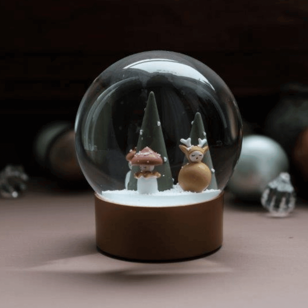 Fabelab Christmas - Snow Globe - Woodland Deer, 11.5 cm