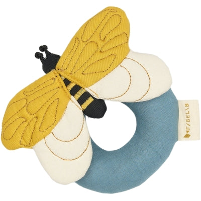 Fabelab Bee Rattle, Whisper White