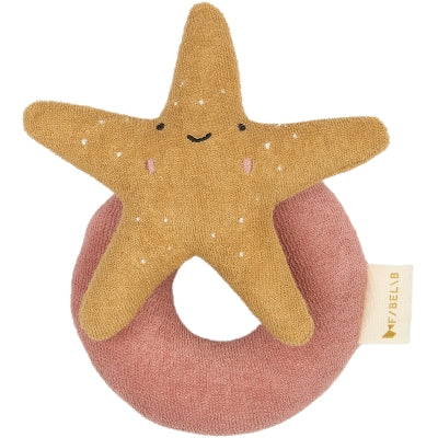 Fabelab Starfish Rattle, Ash Rose