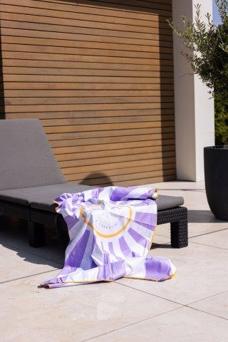 Swim Essentials Luxe Recycled Microfiber Beach Towel, Hello Sunshine
