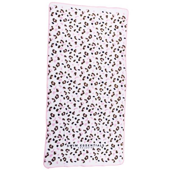 Swim Essentials Luxe Beach Towel - Khaki Leopard, 135 x 65 cm