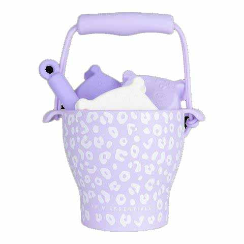 Swim Essentials Beach Bucket Set - Leopard Lilac