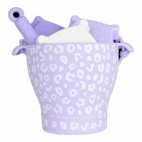 Swim Essentials Beach Bucket Set - Leopard Lilac