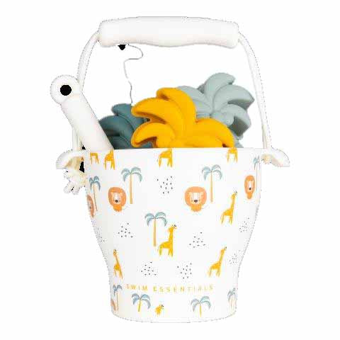 Swim Essentials Beach Bucket  Set - Jungle, 5pcs