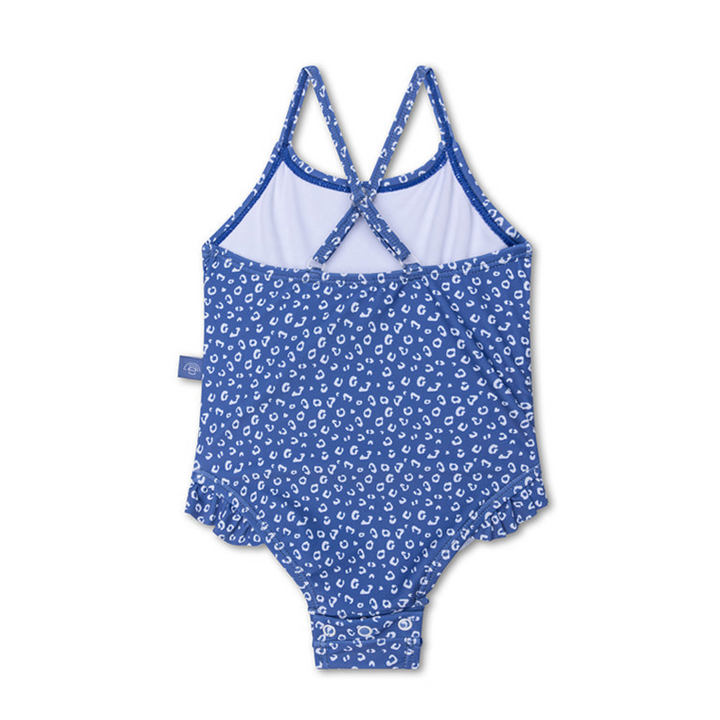 Swim Essentials Girls Bathing Suit, Blue Leopard