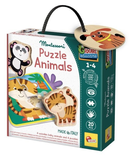 Lisicani Montessori Baby -  Wood Puzzle, Animals