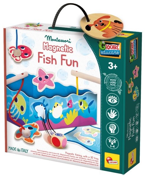 Lisicani Montessori Baby -  Wood Magnetic Fish Fun