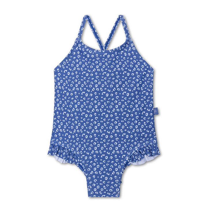 Swim Essentials Girls Bathing Suit, Blue Leopard