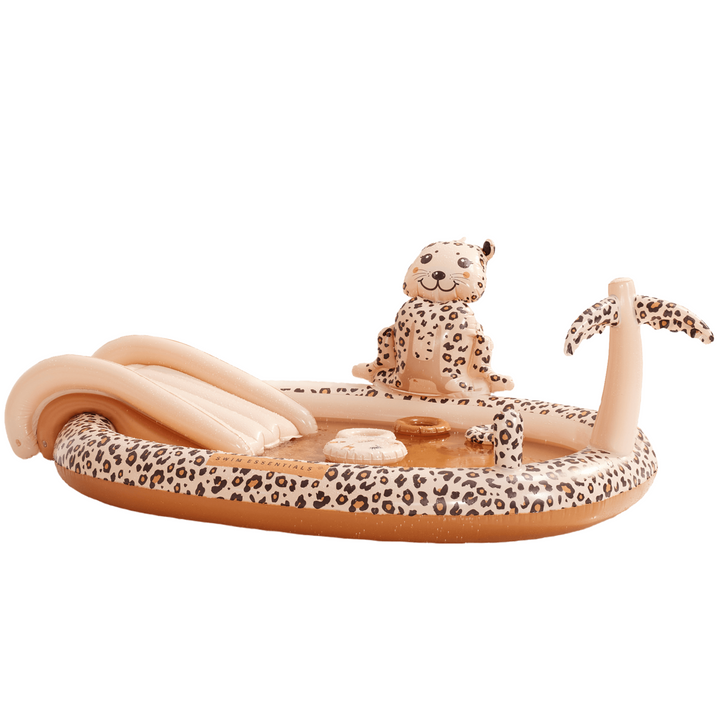 Swim Essentials Inflatable Adventure Pool, Beige Leopard