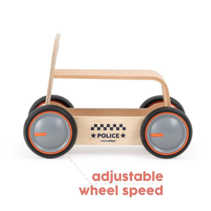 Mamatoyz Drive Me 3 in 1 Wooden Ride On / Walker / Toy Wagon -  Police