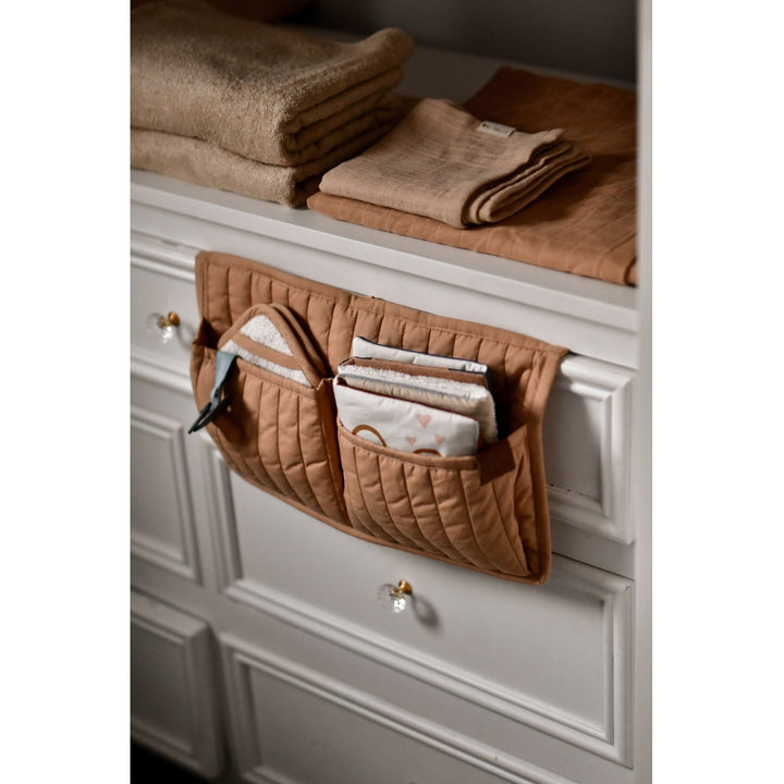 Fabelab - Quilted Crib or Wall Pocket Storage Small - Caramel