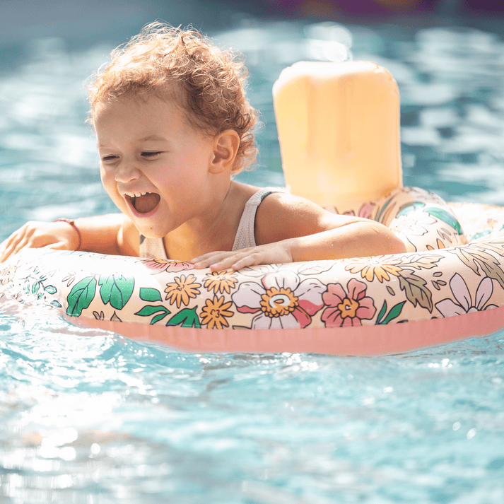 Swim Essentials Inflatable Baby Swimseat - Blossom, 0-1 yrs