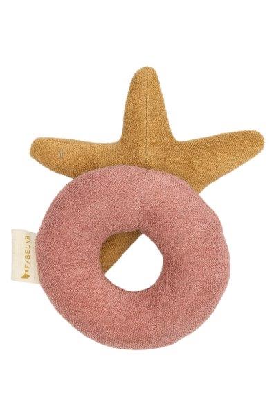 Fabelab Starfish Rattle, Ash Rose