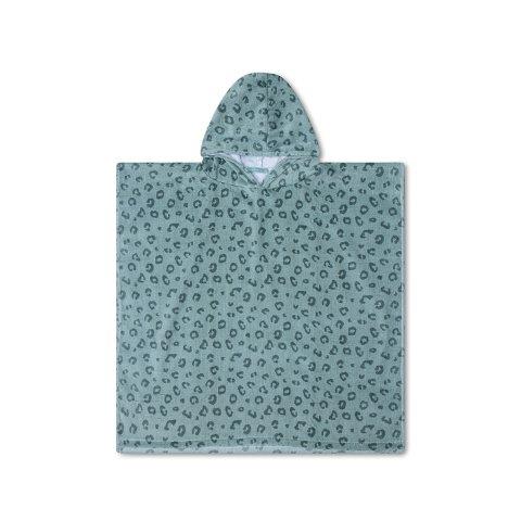 Swim Essentials Luxe Beach Poncho - Green Leopard, 65 x 65 cm