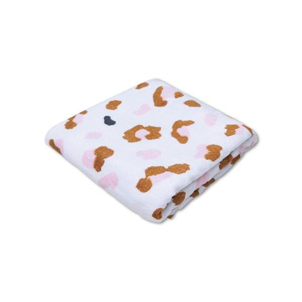 Swim Essentials Luxe Beach Towel - Khaki Leopard, 135 x 65 cm