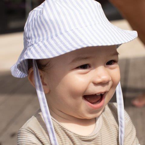 Swim Essentials UV Sunhat, Light Blue Striped