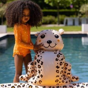 Swim Essentials Inflatable Adventure Pool, Beige Leopard