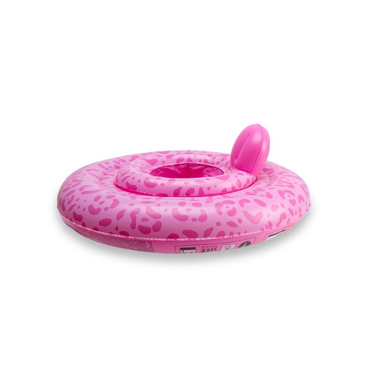 Swim Essentials Inflatable Baby Swimseat - Pink Leopard, 0-1 yrs