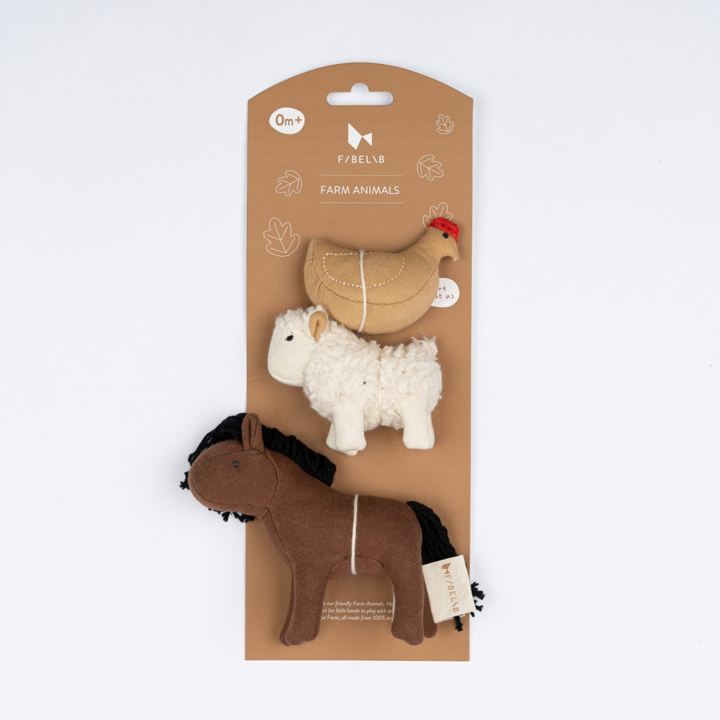 Fabelab - Pocket Friend - Farm Animals, 3 pcs