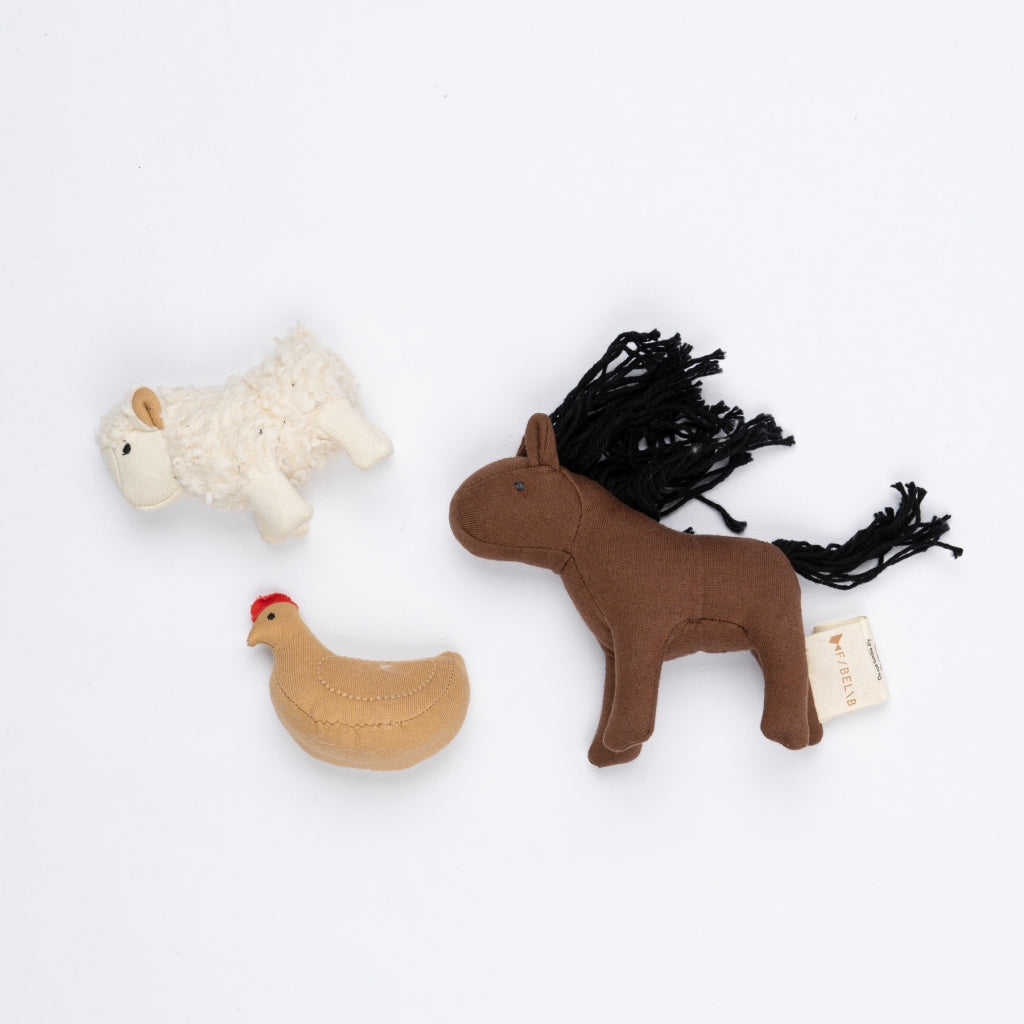 Fabelab - Pocket Friend - Farm Animals, 3 pcs