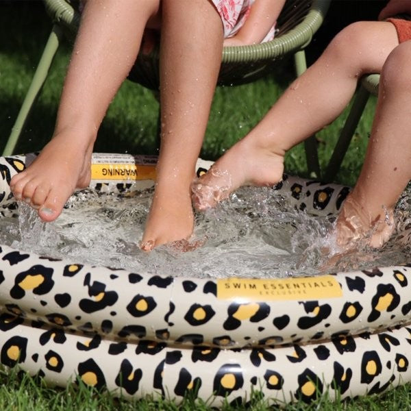 Swim Essentials Inflatable Baby Pool - Beige Leopard, 60 cm