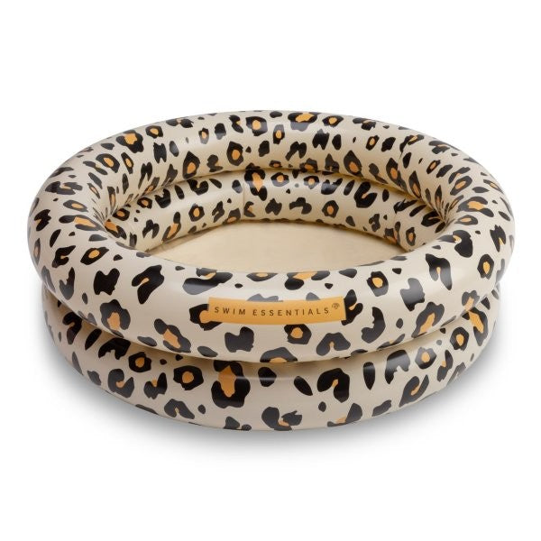 Swim Essentials Inflatable Baby Pool - Beige Leopard, 60 cm