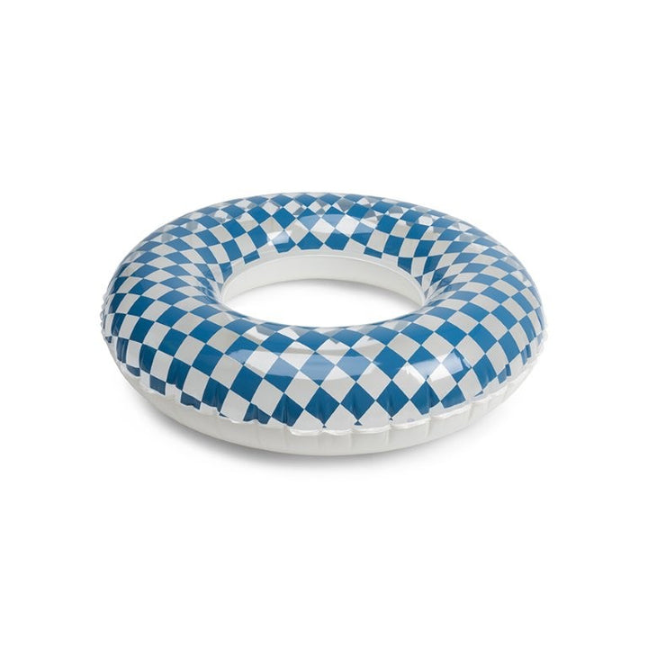 Swim Essentials Inflatable Swim Ring - Checkmate Blue, 90 cm