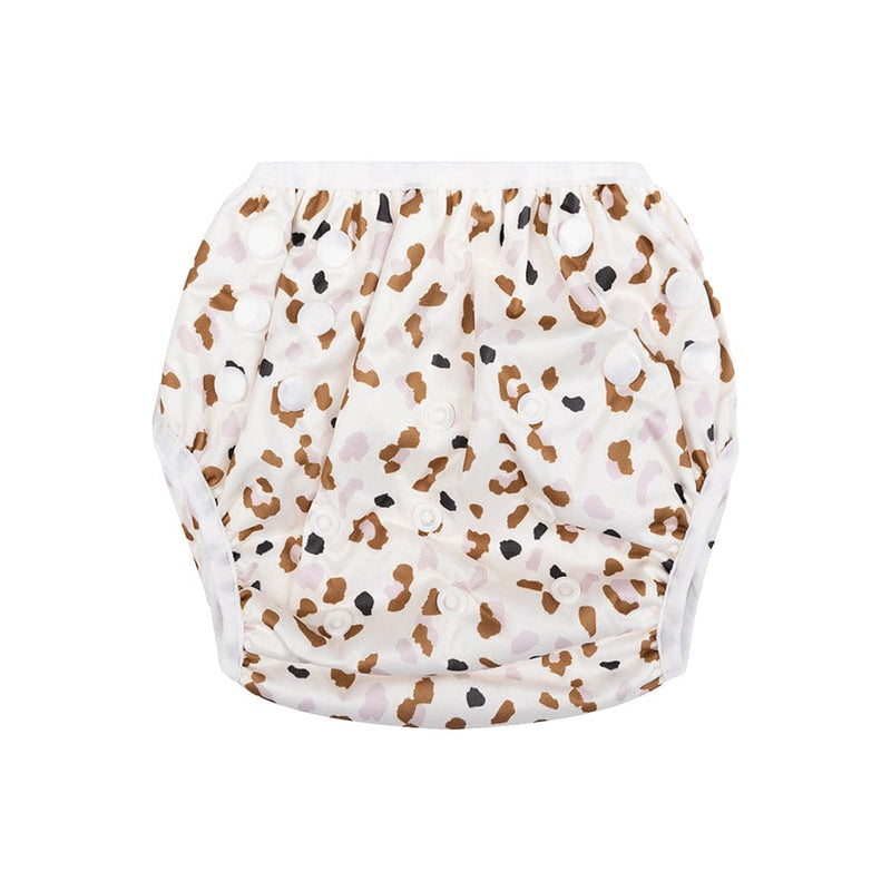 Swim Essentials Swim Nappy OSFA, Khaki Leopard