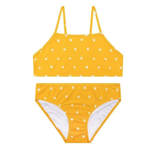 Swim Essentials Girls Bikini, Orange Hearts