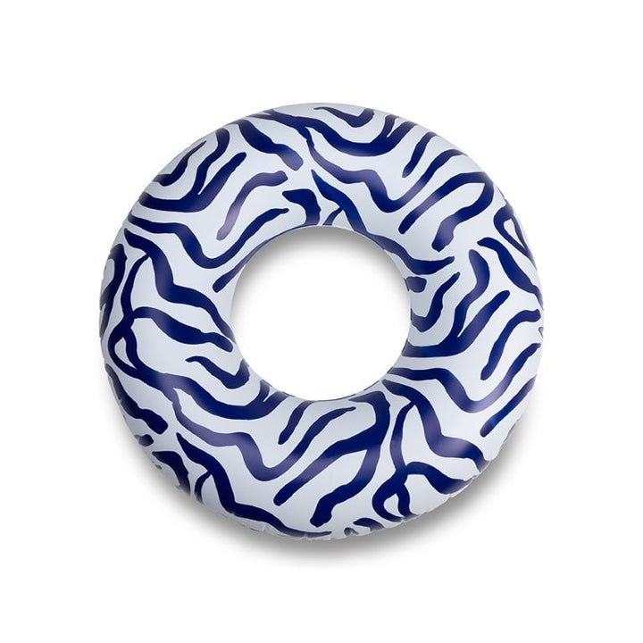 Swim Essentials Inflatable Swim Ring - Vibrant Stripes Black, 102 cm