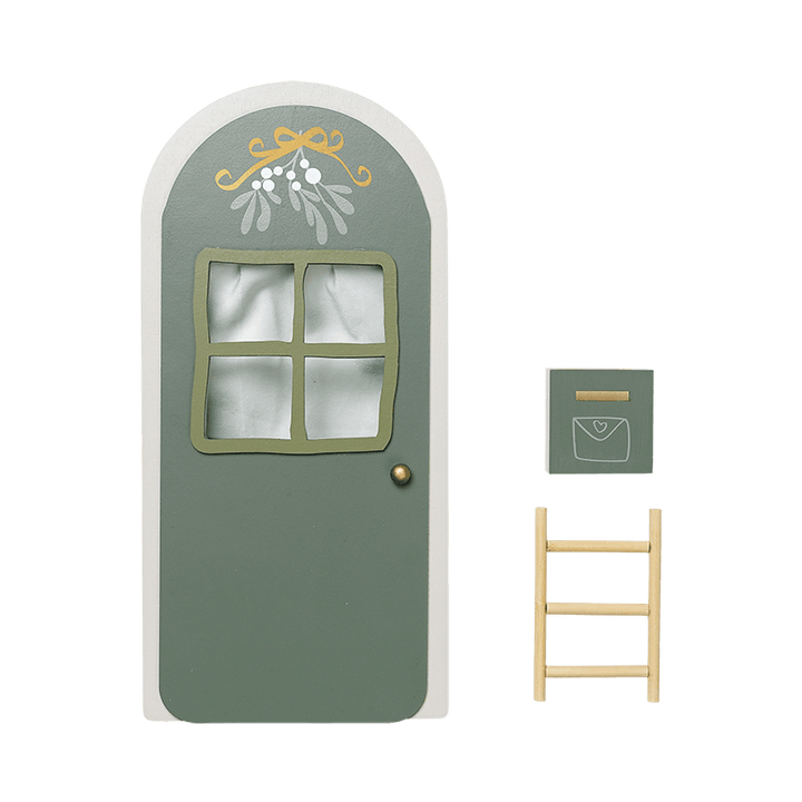 Fabelab Christmas - Elf Door - Green with Light, 30 cm