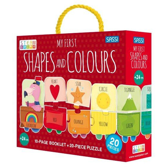 Sassi My First Shapes and Colours STEAM Puzzle & Book Set, 1 metre ...